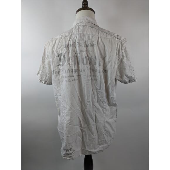 Guess Men's XL Button Down Shirt Graphic Pocket Y2K Western Graphic Pearl Snap - Picture 3 of 16